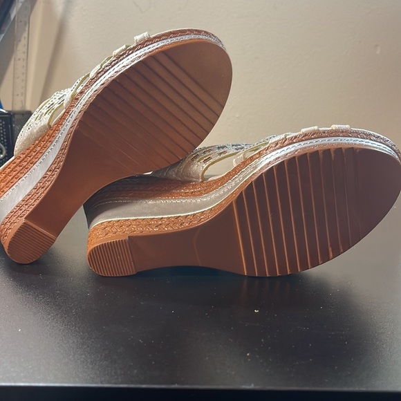 NIB $49R Patrizia Beaming Silver Wedge. Size 41 - Picture 9 of 9